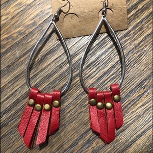 Leather Tassle Earrings